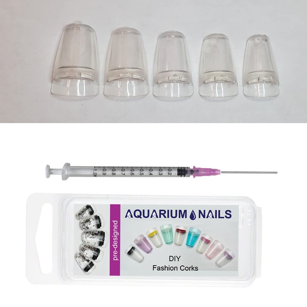 Aquarium Nails False Nail Tips (Clear Nail With Clear Cork)