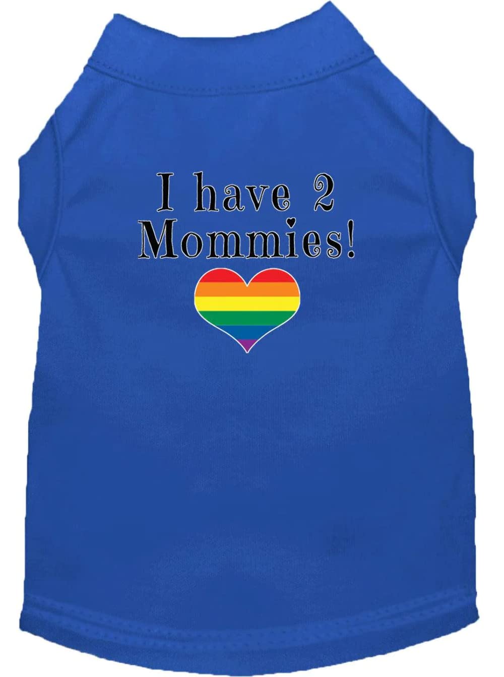 Pet Dog & Cat Shirt Screen Printed, "I Have Two Mommies" Brown LG (10-14 lbs.)
