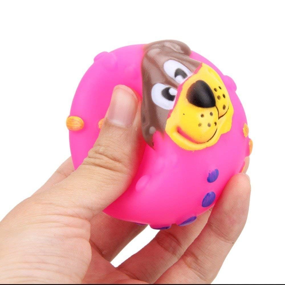The Dds Store Cat Dog Toys Soft Rubber Dog Face Chew Squeaker Squeaky Toys For Small Dog Cat Funny Training Toy Pet Supplies  D