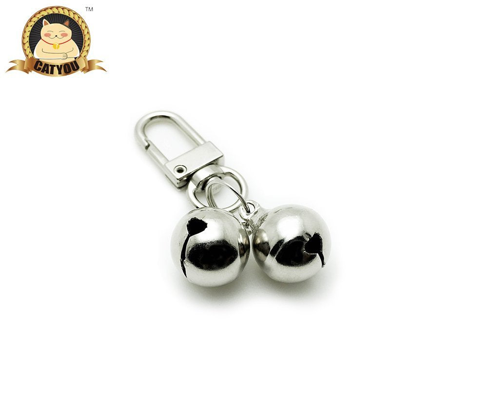 Famoore 4 Pcs Pet Small Bells For Collar, Pet Ornament, Bell Training Pendants Jewelry For Pet Cat Dog Necklace Collar