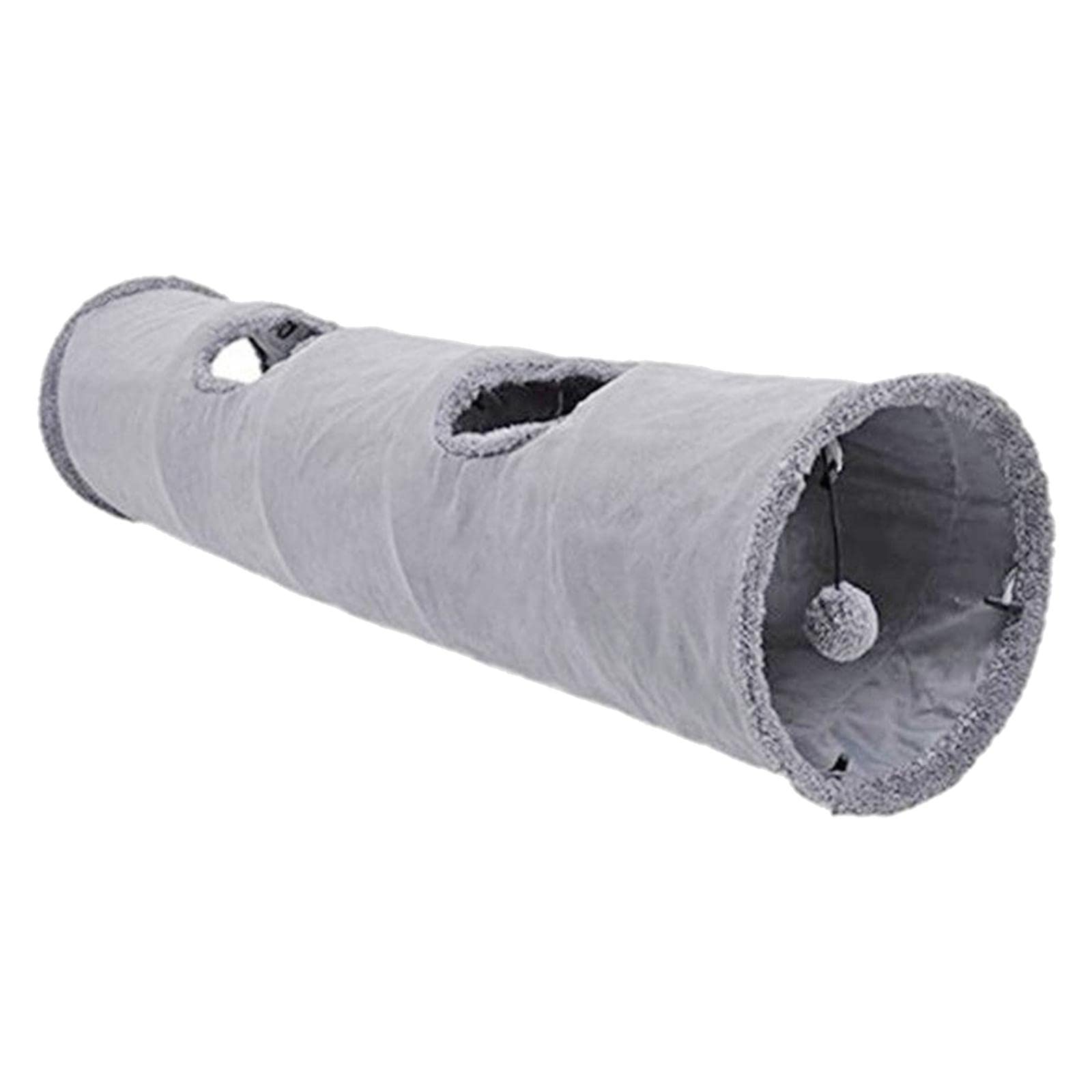 Ujeavette Cat Pop Up Tunnel Pet Tunnel Collapsible Tunnel/Tube 2 Port Activity Toy L
