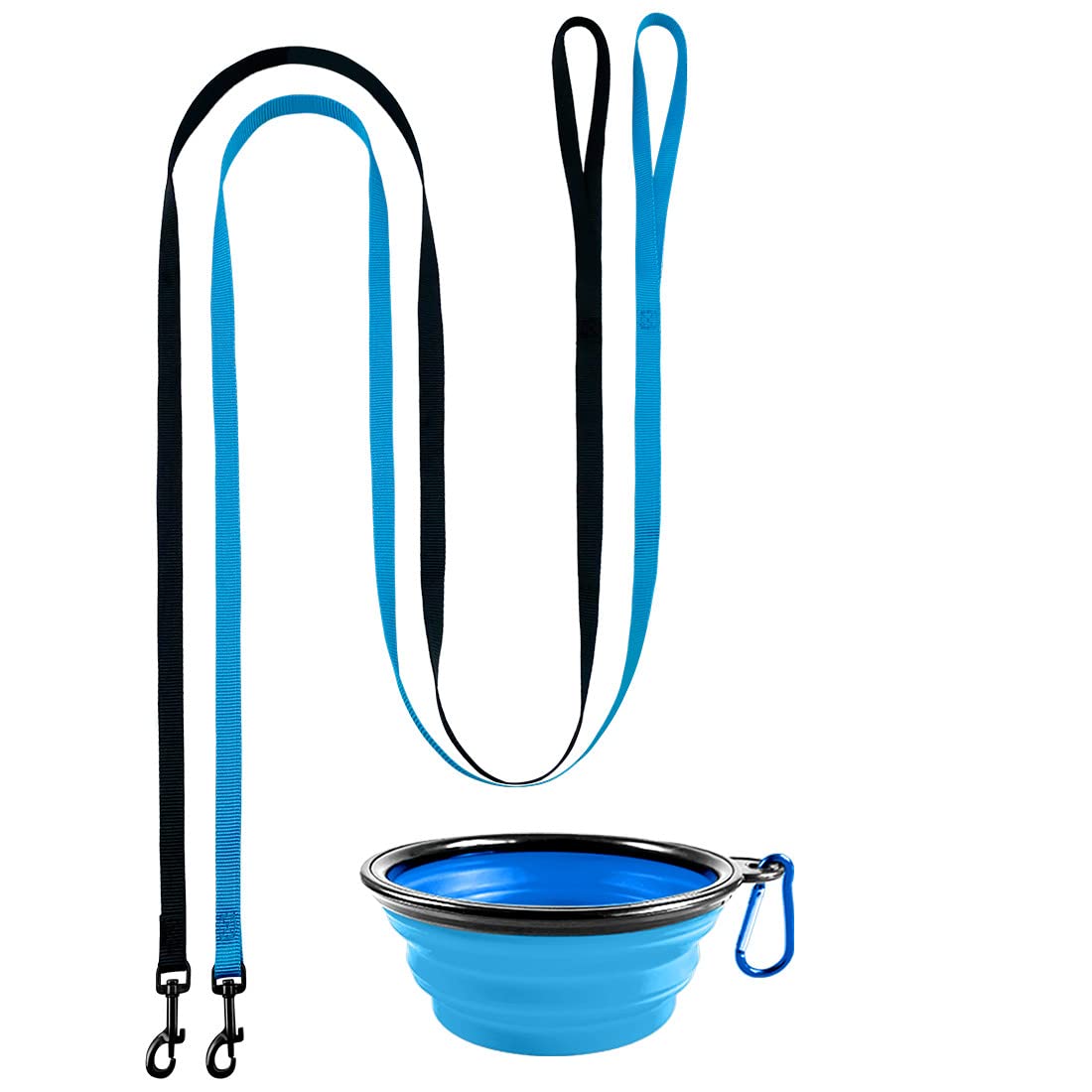 Doyoo 2 Pack Dog And Cat Leash With Easy To Use Collar Hook - Strong And Durable For Small And Medium Pets - Includes Collapsibl