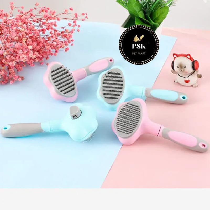 Psk Pet Mart Dog Comb Brush Pet Grooming Brush Daily Use To Clean Loose Fur & Dirt Great For Dogs And Cats With Medium Long Hair