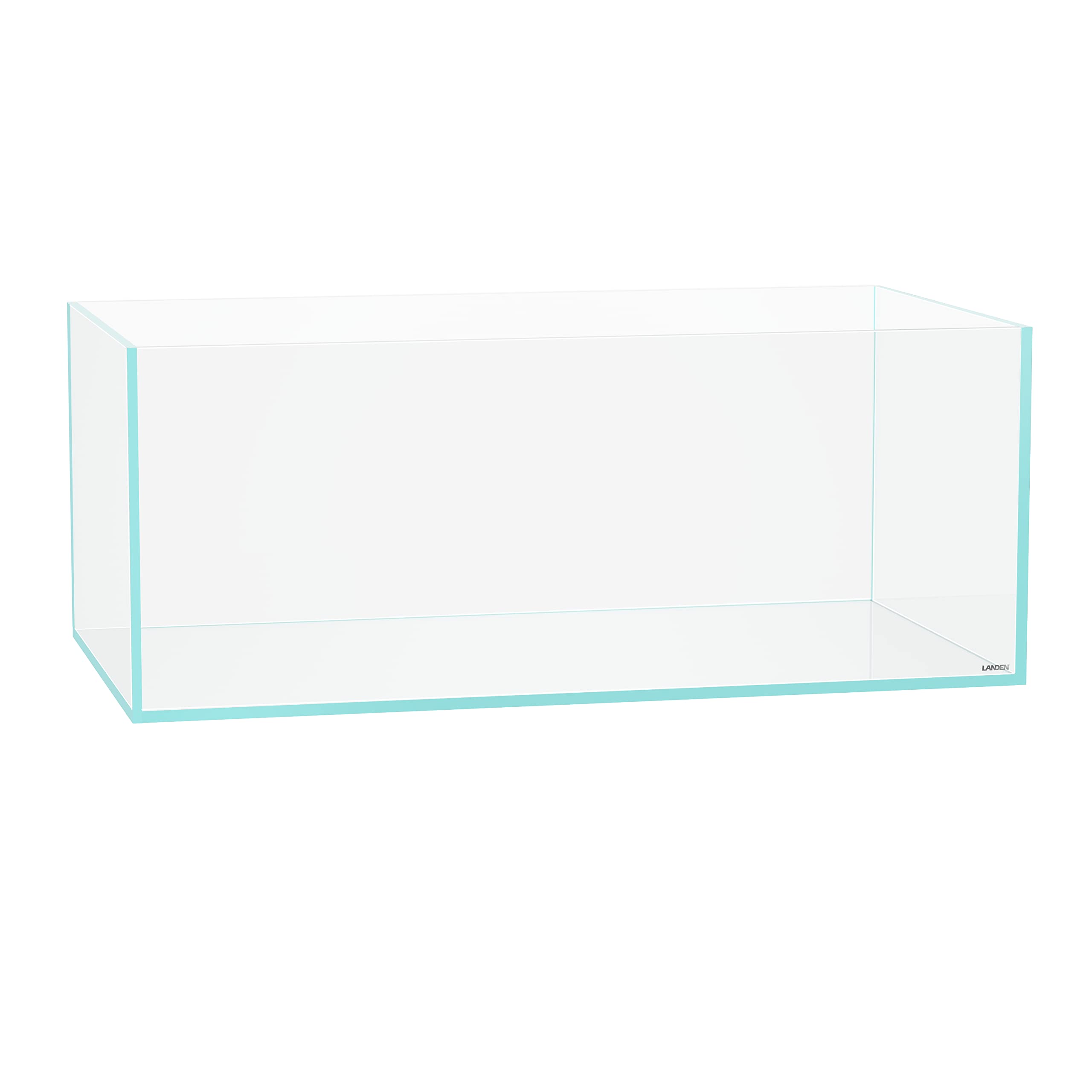 LANEDN 90S 39 Gallon Shallow Tank Rimless Low Iron Tank 35.4 L    19.7 W    14.2 H (90cm x 50cm x 36cm); 10mm Thickness Aquascap