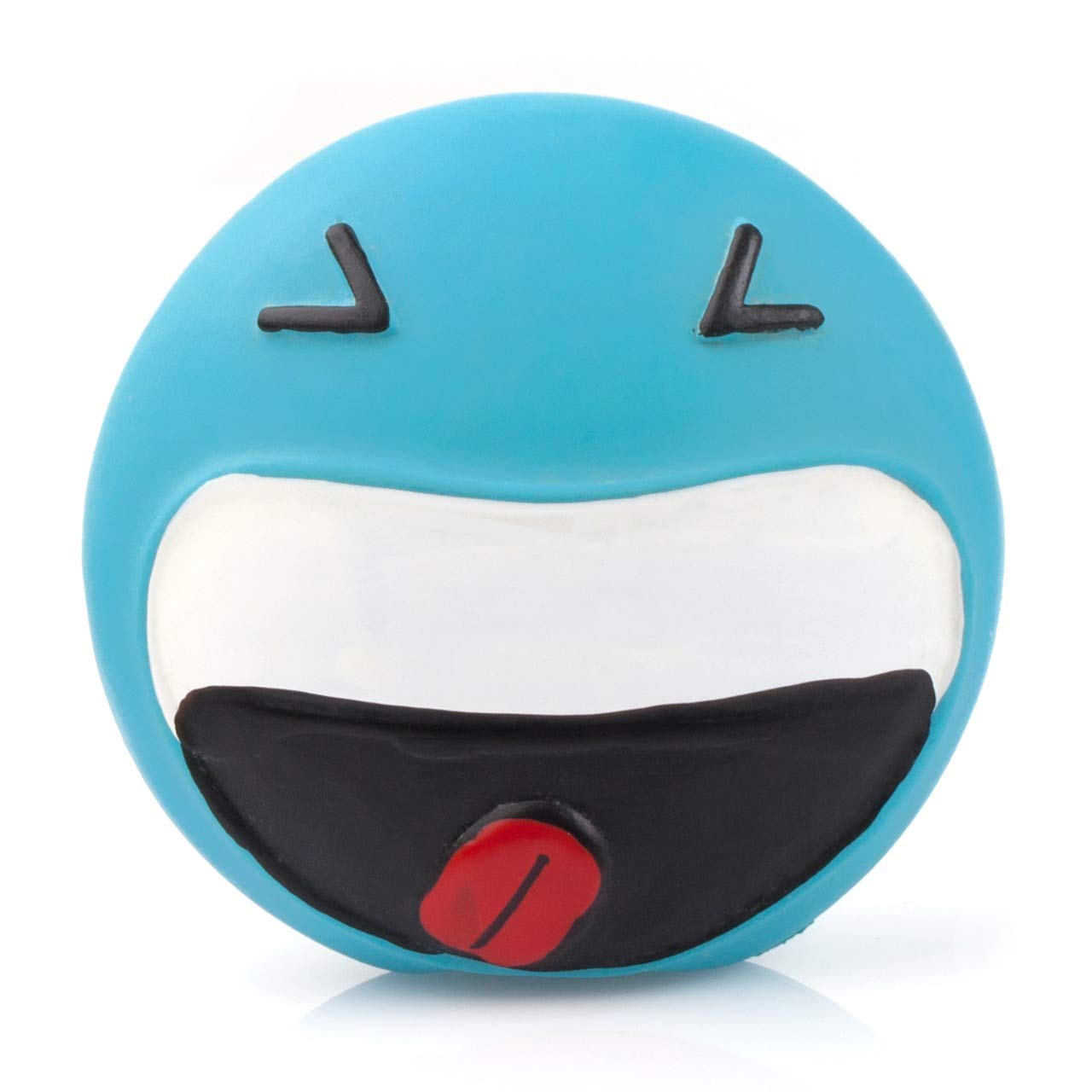 Chiwava 4 Pack 3.2'' Latex Squeaky Dog Toy Smiley Face Balls Interactive Fetch Play For Small Dogs