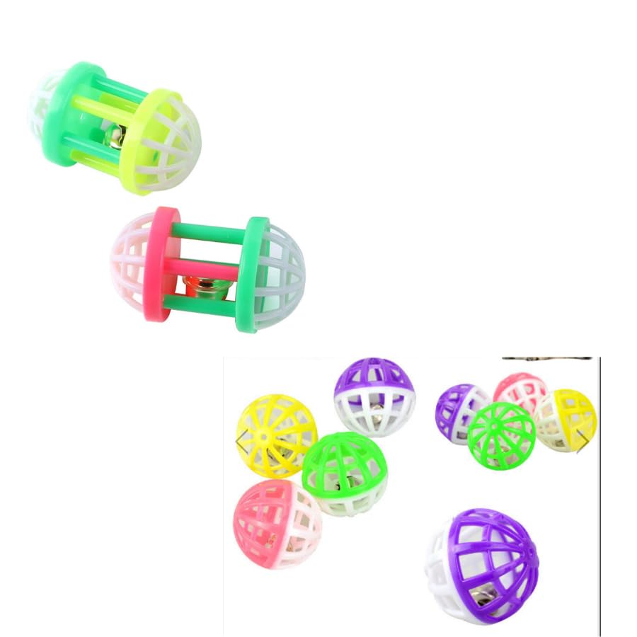 Kittupet Cat Toy Ball With Bell, Pet Toy Cat Bell Ball Cat Toy With Bell 2 Pcs Jingle Bell And 6 Pcs Ball