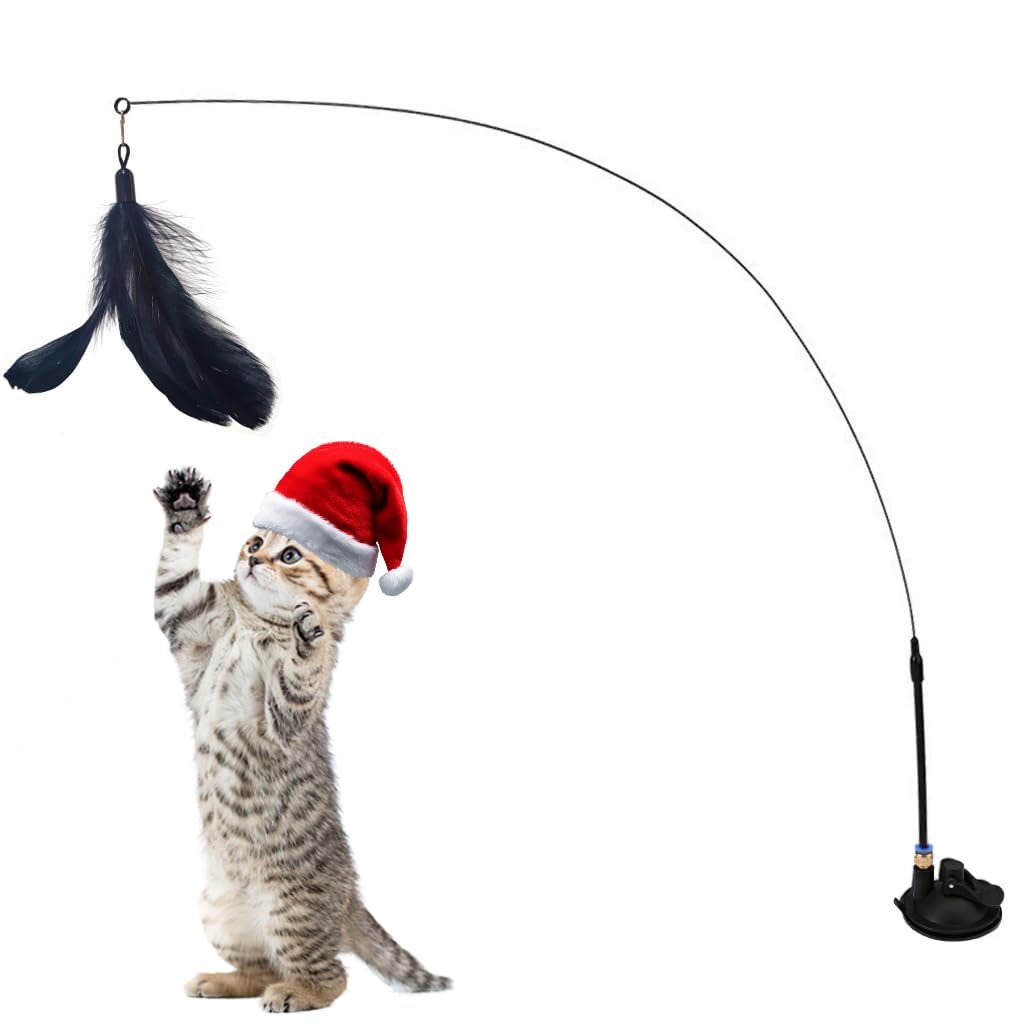 Qpets Cat Toys, Cat Teaser Toy With Bell, Fixable Interactive Toys