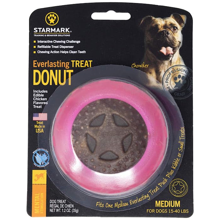Starmark Everlasting Donut Treat Dog Toy, Medium