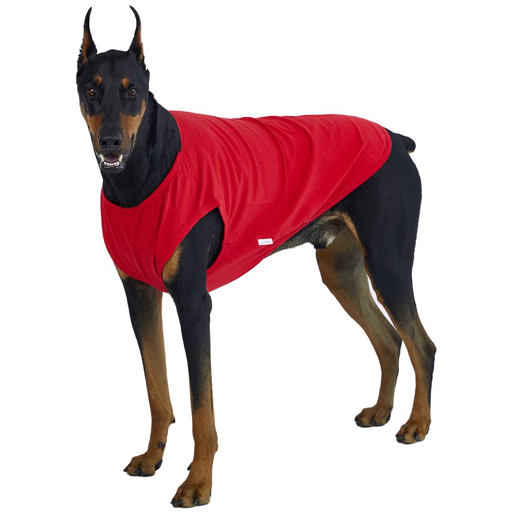 Lucky Petter Dog Sleeveless Tank Top Cotton Shirt (2X-Large, Red)