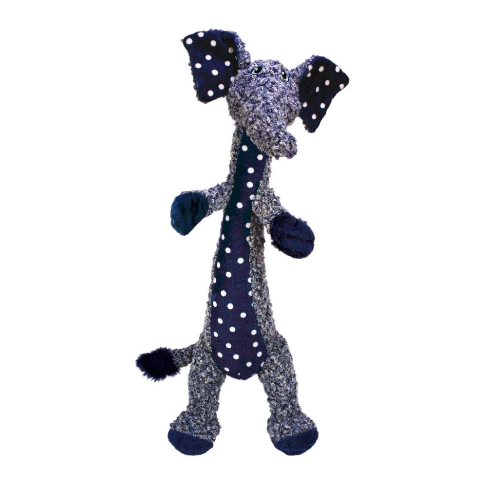 Kong Shakers Luvs Elephant - Long Body For Fetch And Tug - Blue (Large)