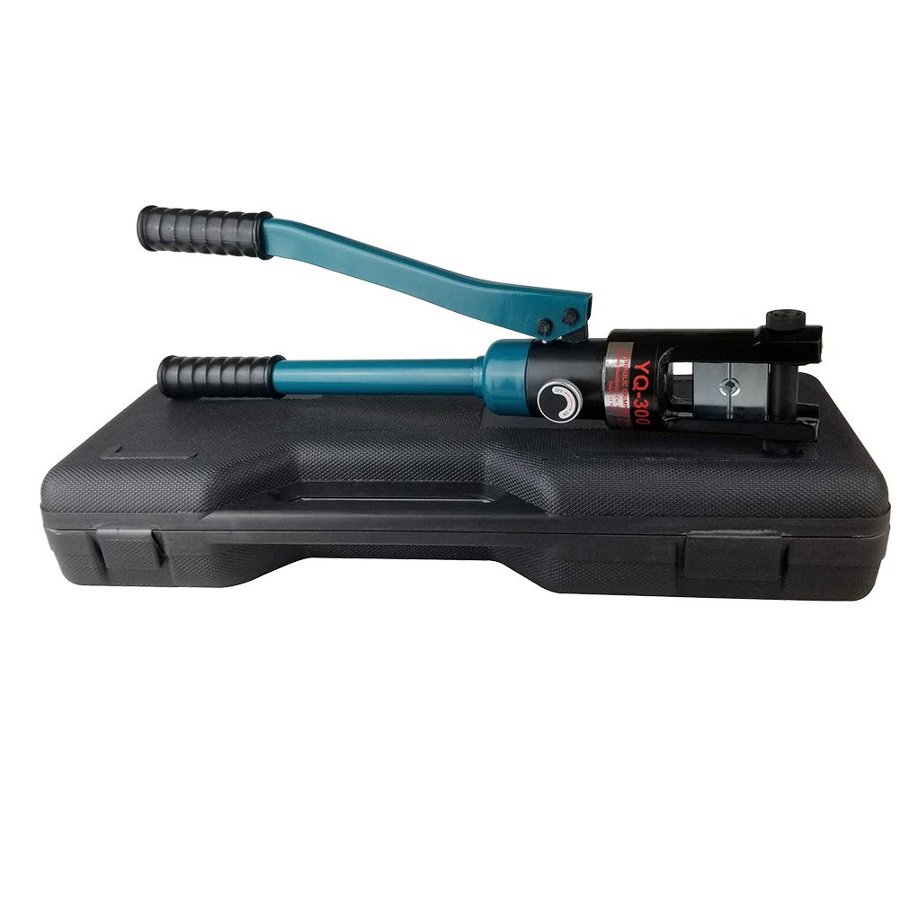 Industrial Hydraulic Cable Lug Crimper 16Ton 9 Awg To 600 Mcm Electrical Terminal Cable Wire Tool Kit Includes 13 Pairs Of Die S