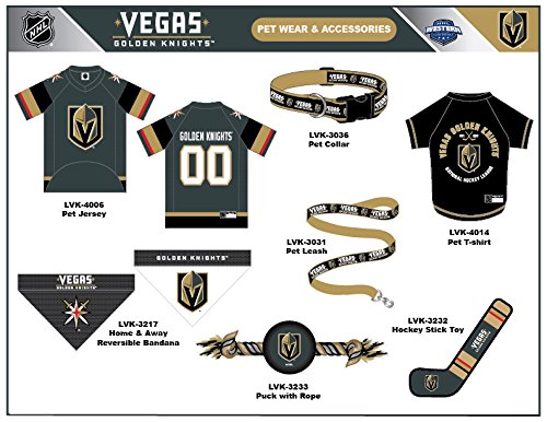 Pets First Pet Tee Shirt Las Vegas Golden Knights Ice Hockey Team Dog Shirt Size: X-Large. Soft Breathable Stretchable & Washable Pet T-Shirt. Cool & Fashionable Pet Shirt For The Knights Hockey Fan
