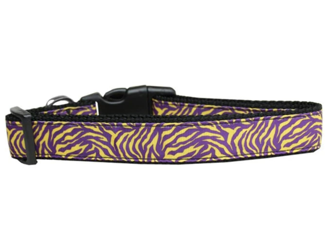 Pet Dog & Cat Nylon Collar or Leash, "Purple and Yellow Tiger Stripes" 1" w x 6 ft. leash