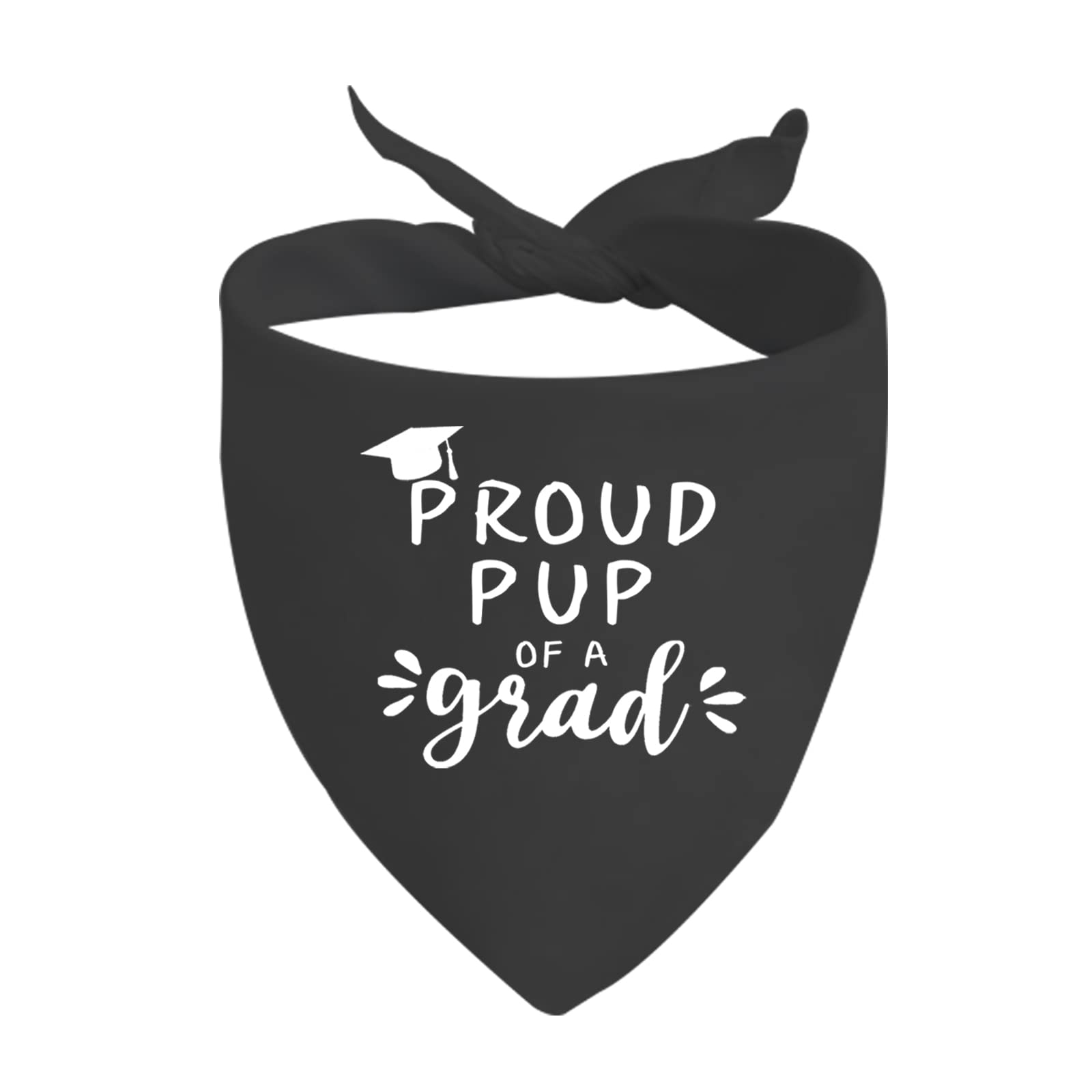 Jxgzso 1 Piece Graduation Dog Pet Bandana Proud Pup Of A Grad Dog Bandana Graduation Announcement Gift (Proud Pup Black)