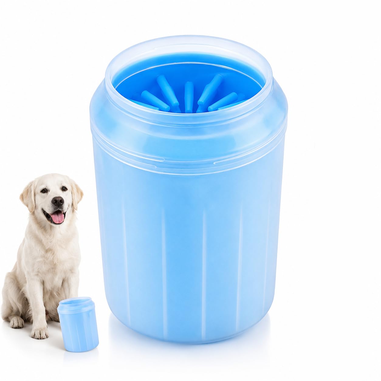 Petvogue Foot Washing Cup, Pet Paw Cleaner Portable Dog Paw Washer With Soft Silicone Bristles For Quickly Cleaning Pets Muddy F