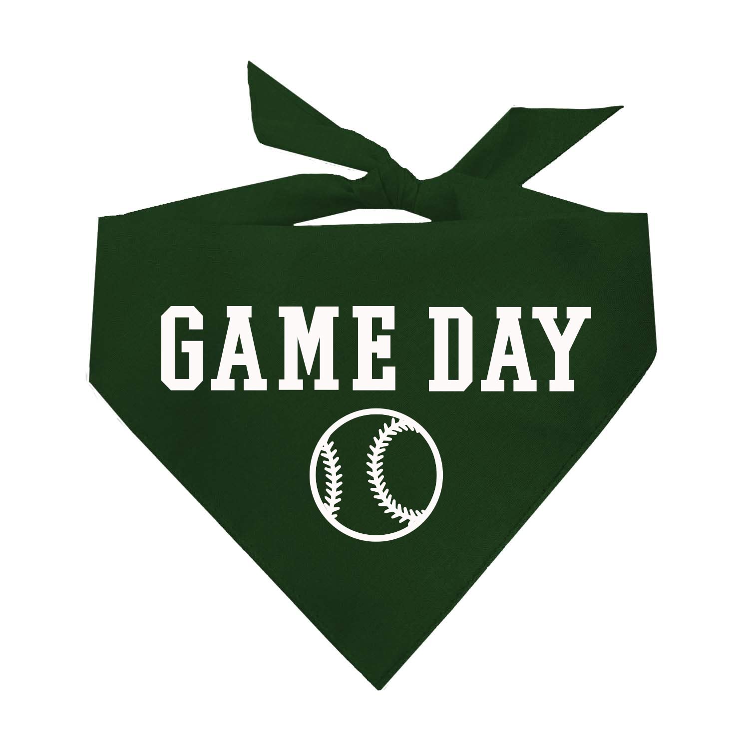 Game Day Baseball Dog Bandana (1054 Dark Green, One Size)