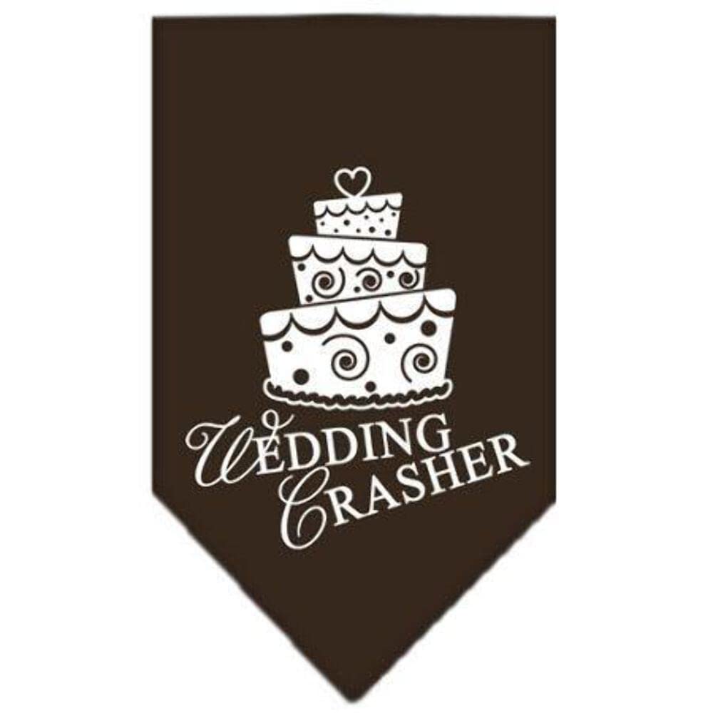 Mirage Pet Products Wedding Crasher Screen Print Bandana, Small, Cocoa