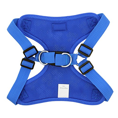 Doggie Design Soft Lightweight Wrap And Snap Choke Free Dog Harness - Cobalt Blue (Xs)