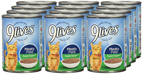 9Lives Meaty Pat   Super Supper Wet Cat Food, 13 Ounce (Pack of 12)