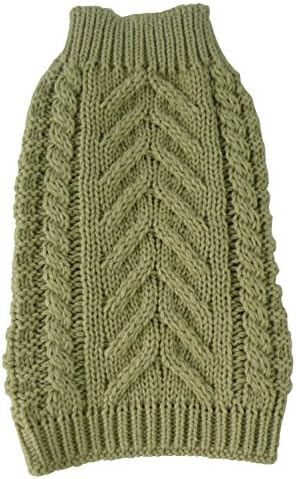 Swivelswirl Heavy Cable Knitted Fashion Designer Dog Sweater