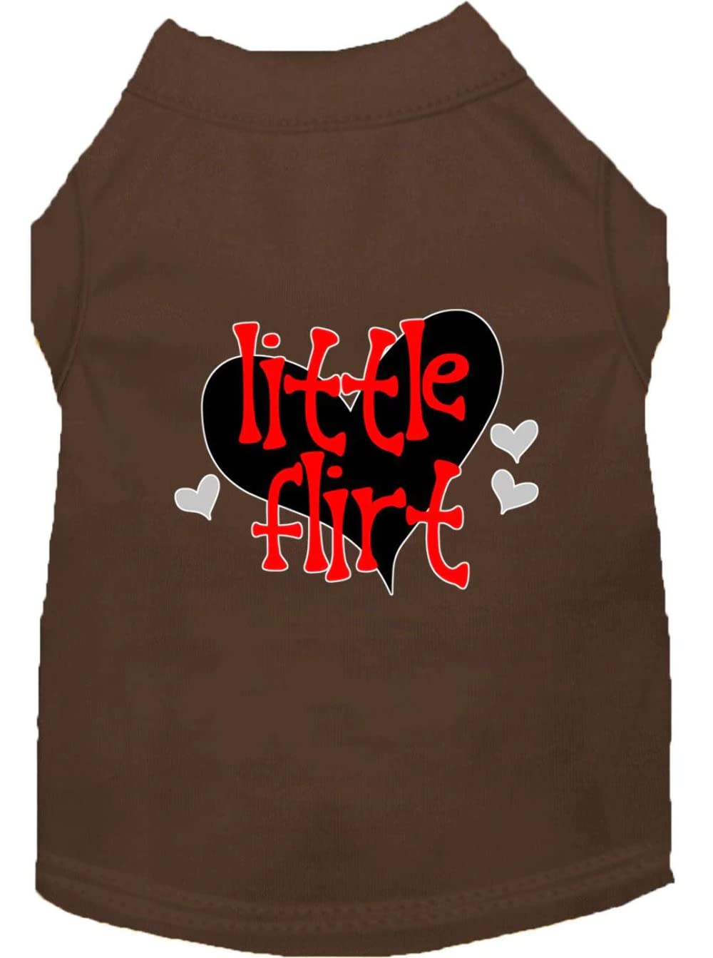 Pet Dog & Cat Shirt Screen Printed, "Little Flirt" Gray 3XL (25-35 lbs.)