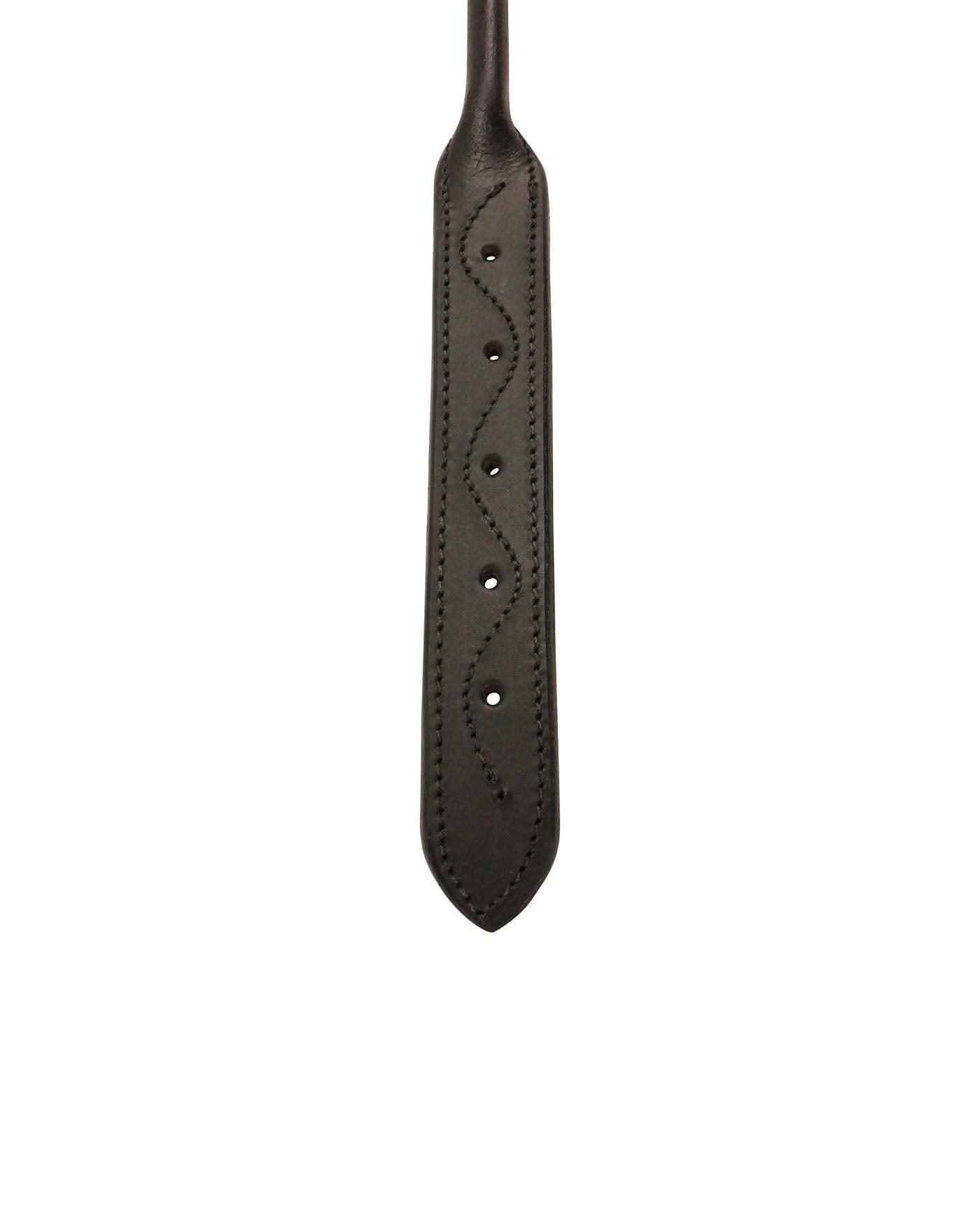 Cutenfuzzy Round Rolled Fancy Leather Dog Collar, Black, 12