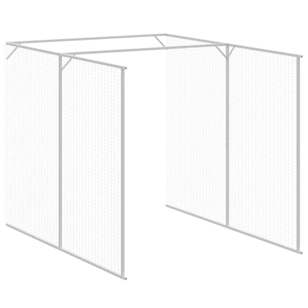 vidaXL Dog House with Run Anthracite 65x420.1x71.3 Galvanized Steel