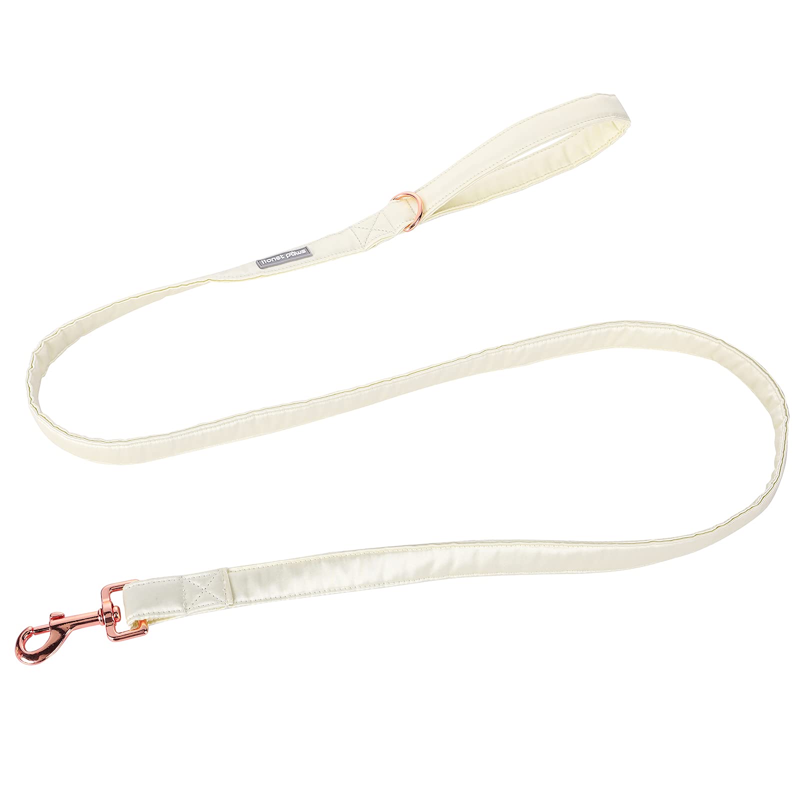 Lionet Paws Dog Leash - Off White Leash For Small Medium Large Dogs Matching Collar For Girl And Boy