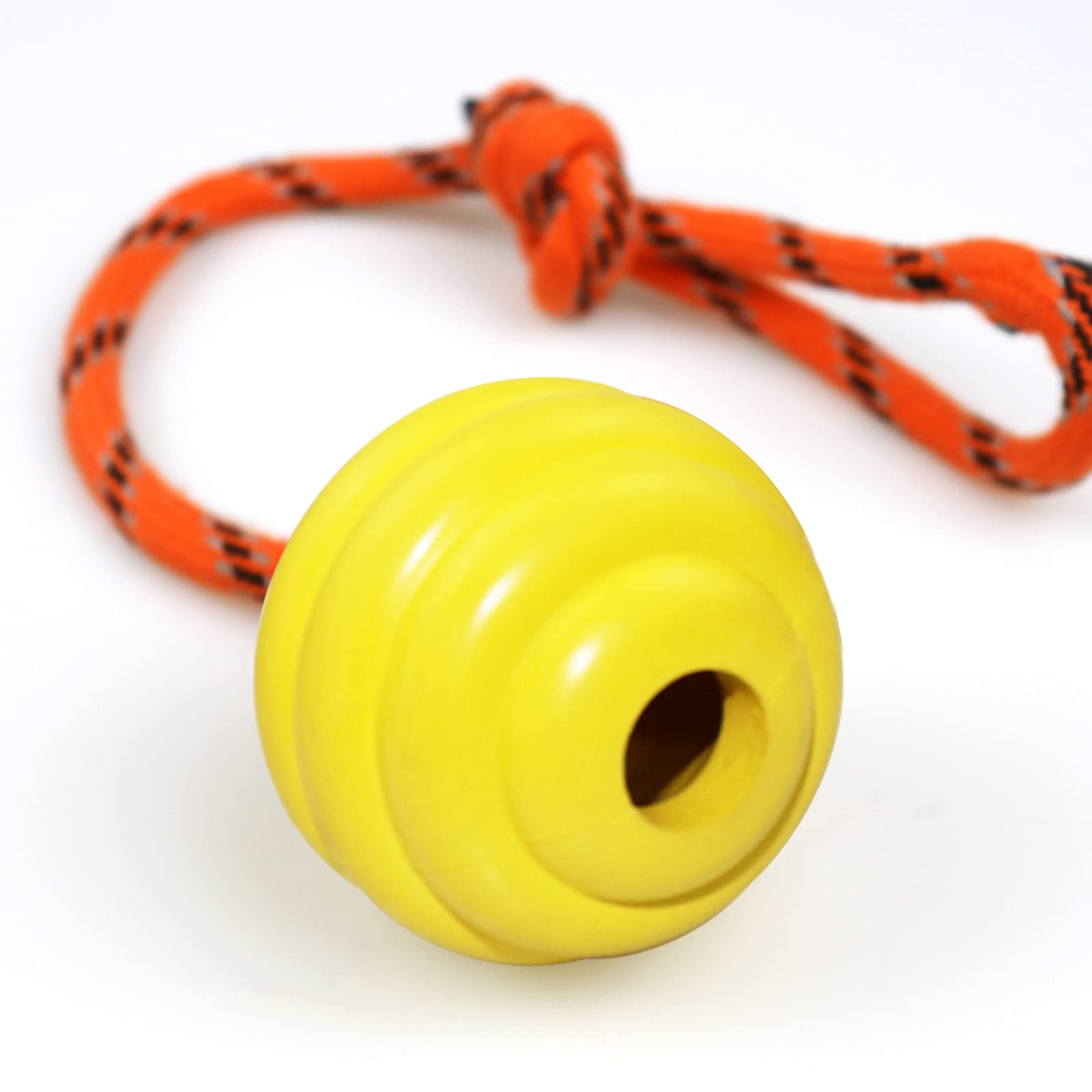 Nevperish K9 Training Ball With Rope, Exercise And Reward Toy For Dogs - Indestructible Dog Toy Ball With Handle For Training Pu
