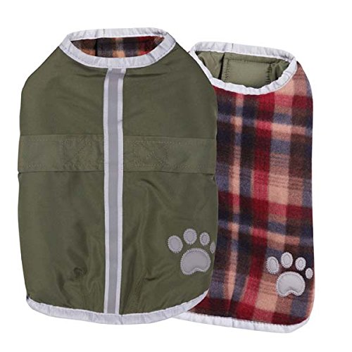 Zack & Zoey Noreaster Blanket Coat for Dogs, 14 Small/Medium, Chive