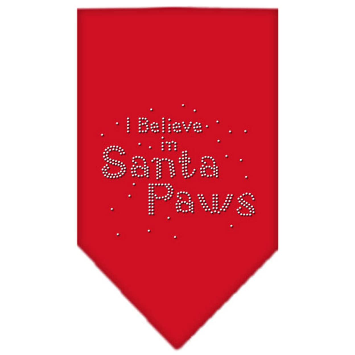 Mirage Pet Products Santa Paws Rhinestone Bandana, Small, Red