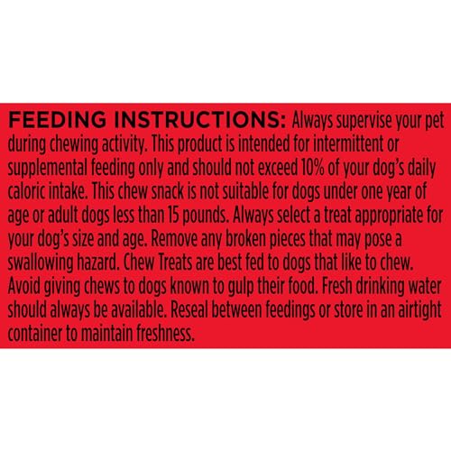 Milk-Bone Comfort Chews, Rawhide Free Dog Treats with Unique Chewy Texture and Real Beef, 9 Chews (Pack of 4), Easy on Digestive