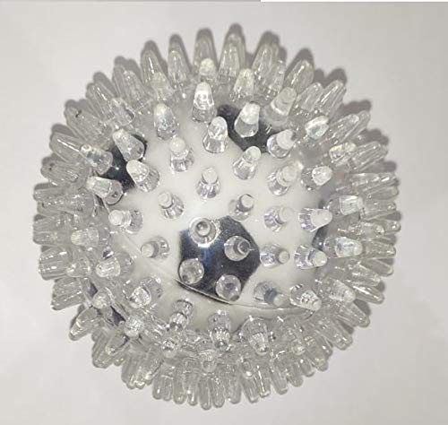 Psk Pet Mart Spike Soft Ball In Ball, Tpu Material Puppy Teething Toy For Dogs & Pets (White Ball In White Football)