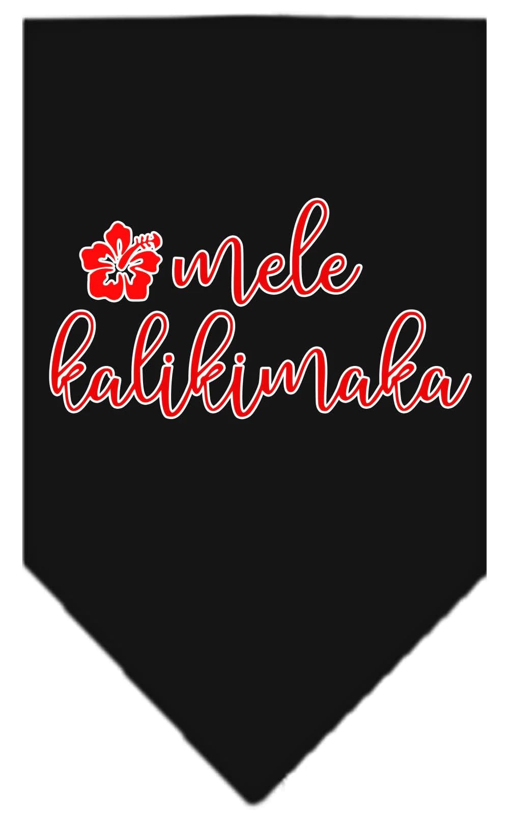 Christmas Pet and Dog Bandana Screen Printed, "Mele Kalikimaka" Cocoa Small