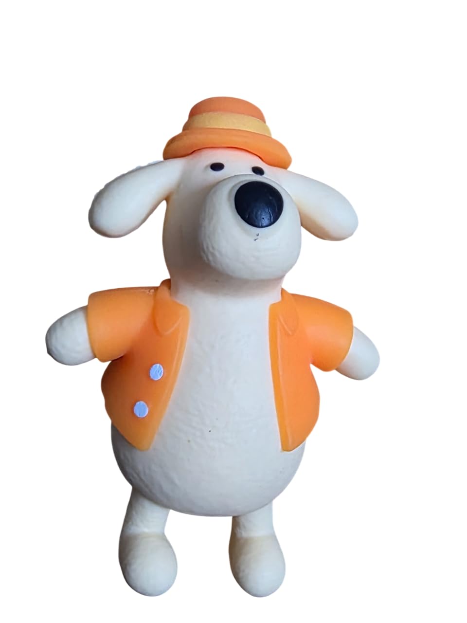 Squeaky Dog Stress Relief Toy | Soft Squishy Cartoon Puppy with Hat | Hand Squeeze Toy for Kids & Adults | Fun Sensory Toy for A