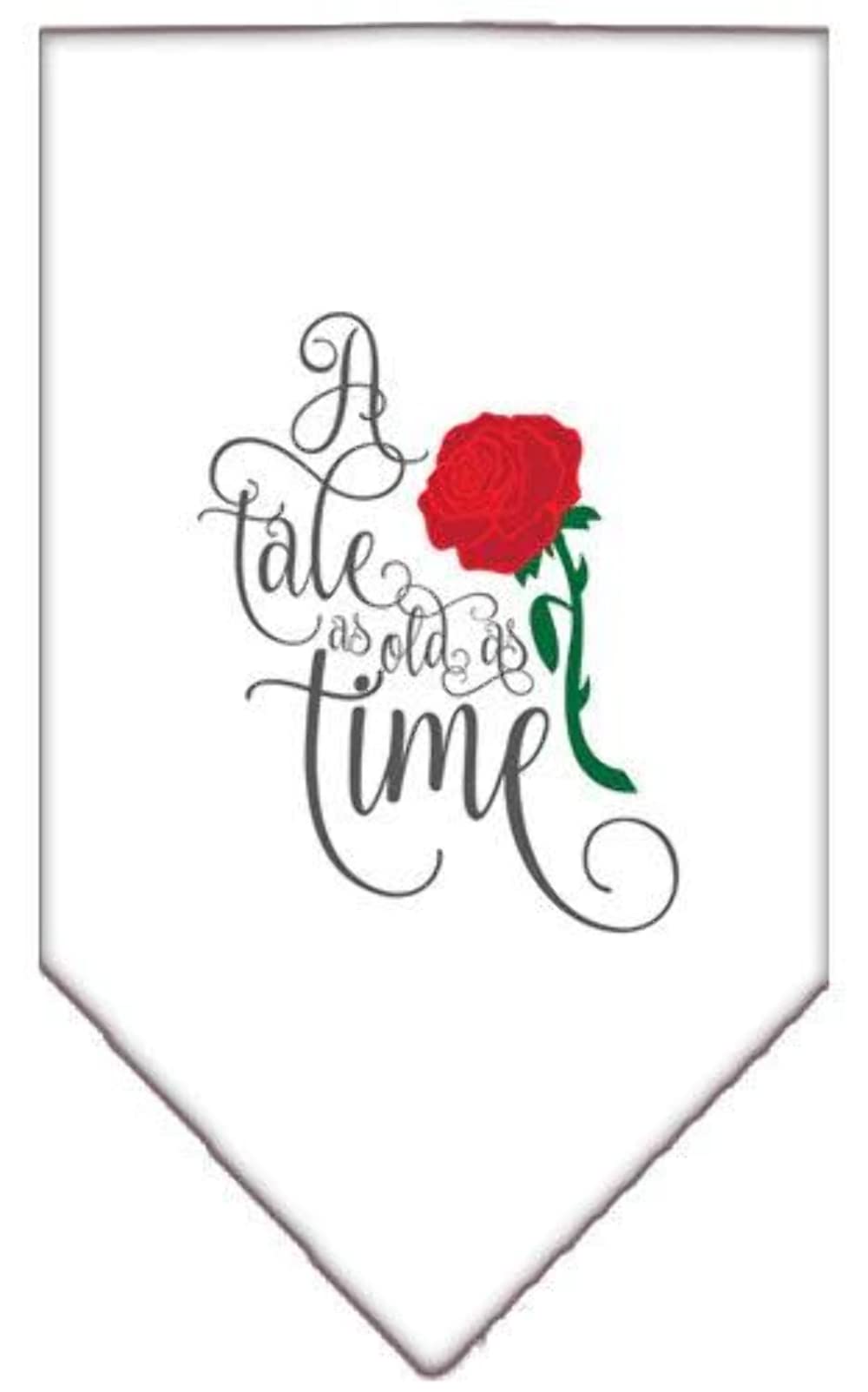 Mirage Pet Product Timeless Tale Screen Print Bandana White Large