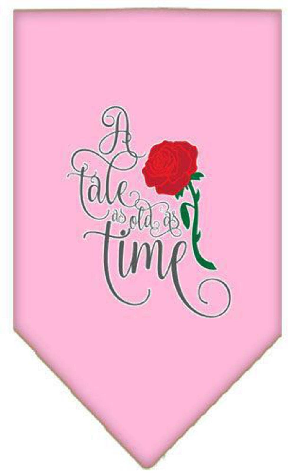 Mirage Pet Product Timeless Tale Screen Print Bandana Light Pink Large