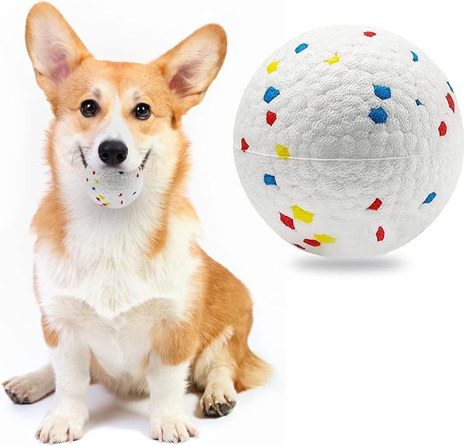 Petangel 2.9 Dog Balls For Aggressive Chewers, Indestructible Dog Toys, Puppy Chew Toys For Teething, Durable Dog Chew Toy, Dog