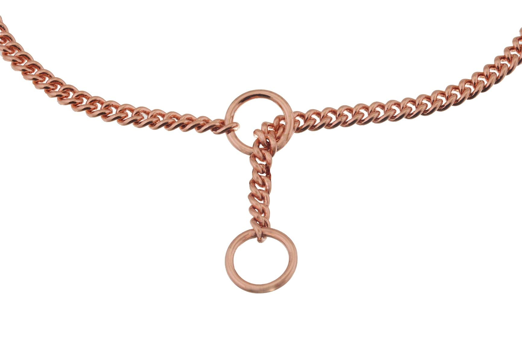 Alvalley Metal Chain Dog Show Collar - Pet Slip Collar - Fine Curved Chain Collar - Adjustable For Toy, Small, Medium, Large, An