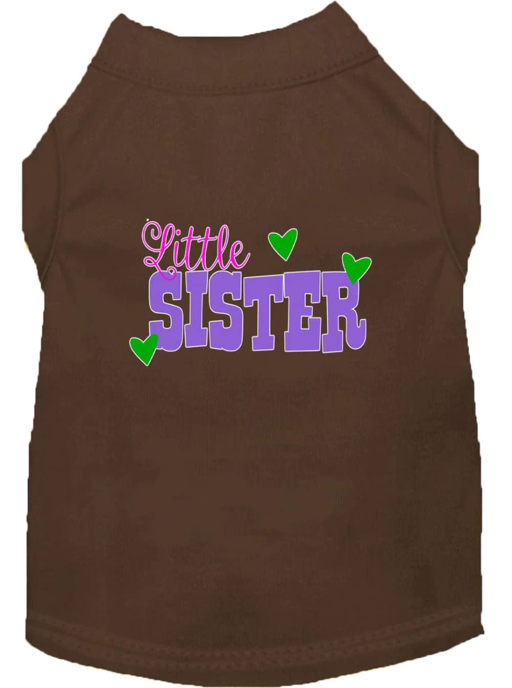 Pet Dog & Cat Shirt Screen Printed, "Little Sister" Baby Blue XS (0-3 lbs.)