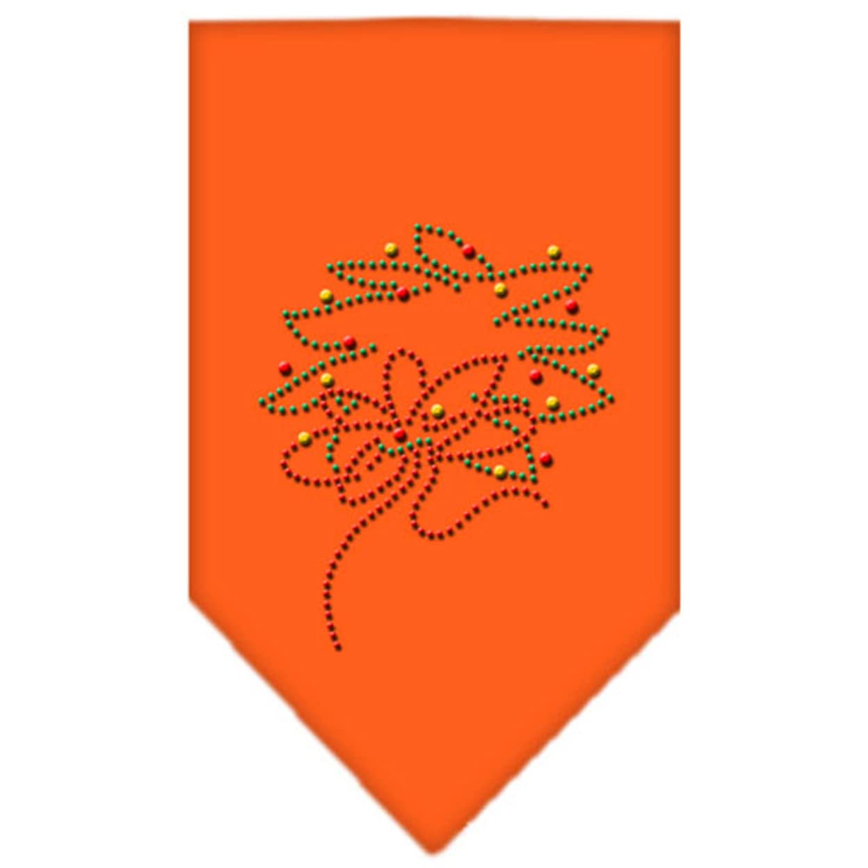 Mirage Pet Products Wreath Rhinestone Bandana, Small, Orange