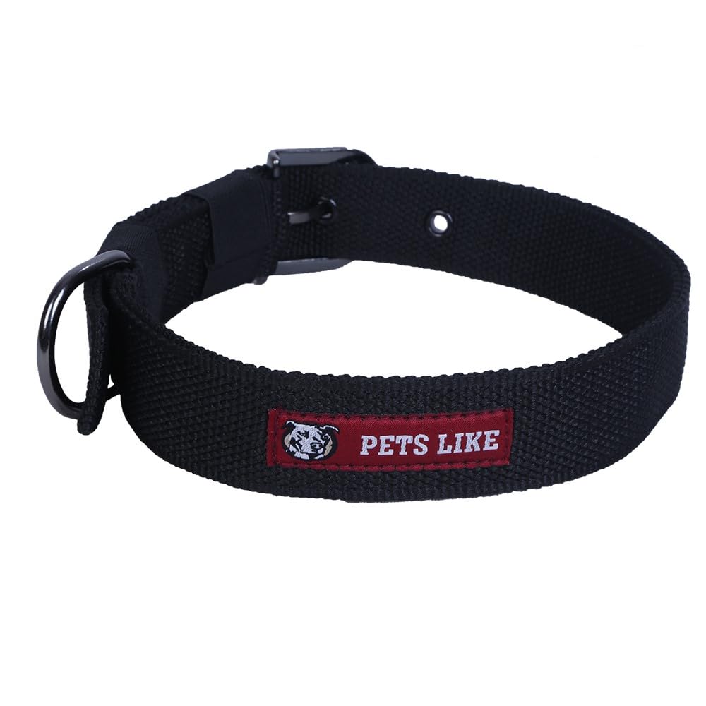 Pets Like Prefect Creation Dog Polyester Collar Black(15Mm)