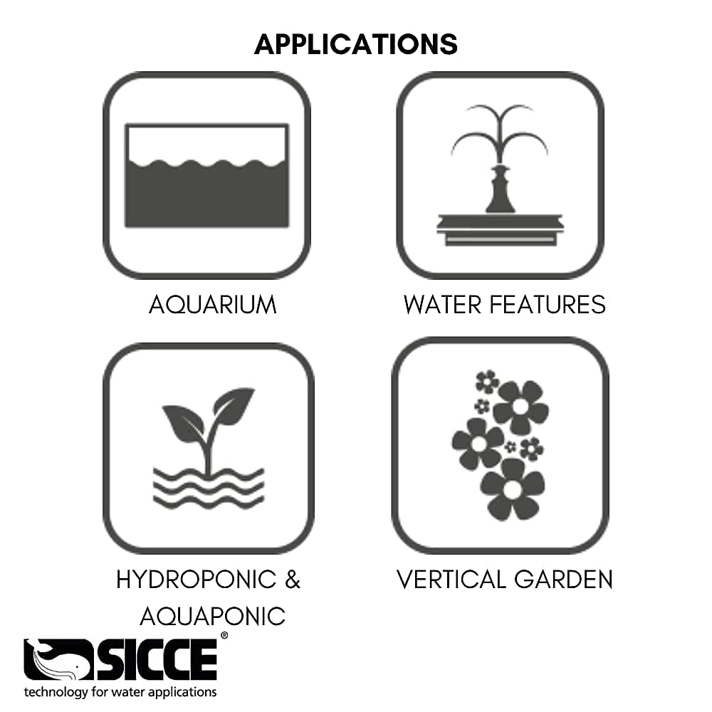Sicce Multi 5800 Multifunction Aquarium Pump, 1500 Gph, Designed For Submerged And In-Line Use