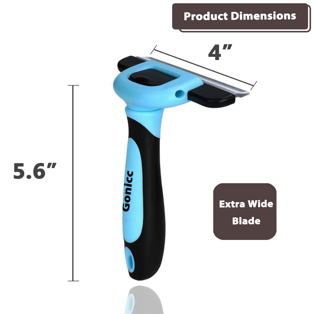Gonicc Pdt- 1001 Professional Pet De Shedding Comb Tool Blue