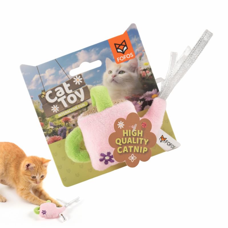 Barkbutler X Fofos Watering Can Cat Toy  Premium Us Grade Catnip For Cats & Kittens, Textured Toys For Cats, Interactive Cat Ac