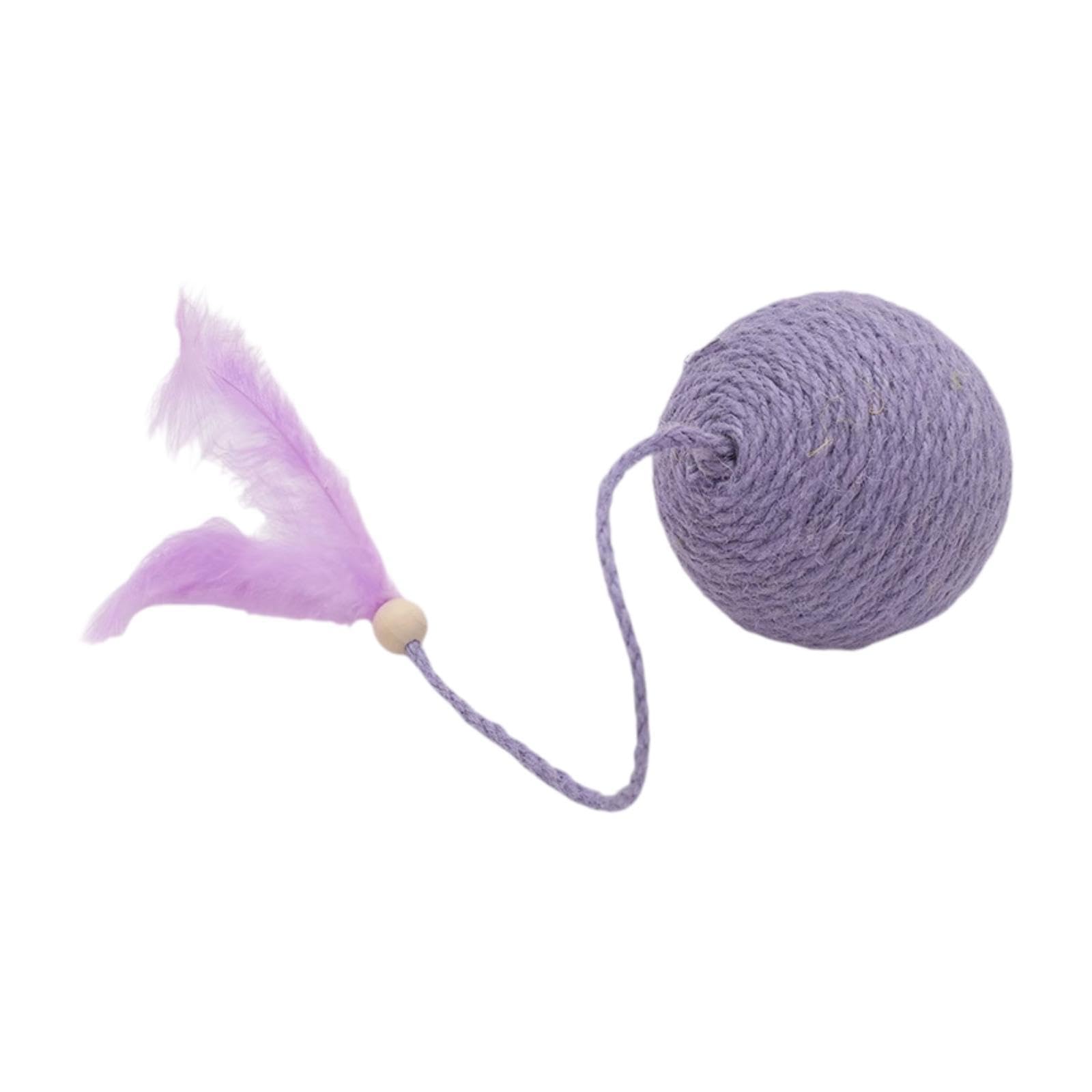 Cat Ball Toy Clawing Kitten Feline Play Exercise And Fun Interactive Purple