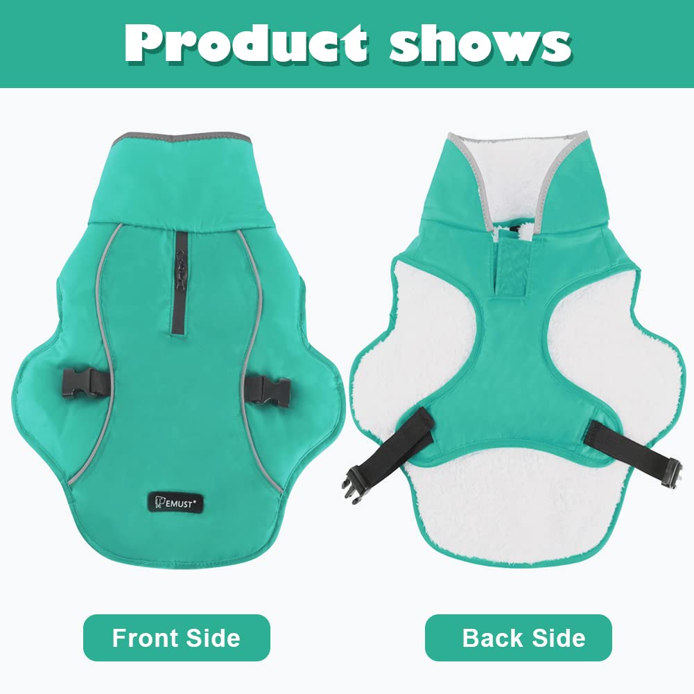 Emust Dog Cold Weather Coats, Fleece Lining Small/Medium/Large Dog Jacket For Winter, Warm Waterproof Dog Winter Clothes For Lar