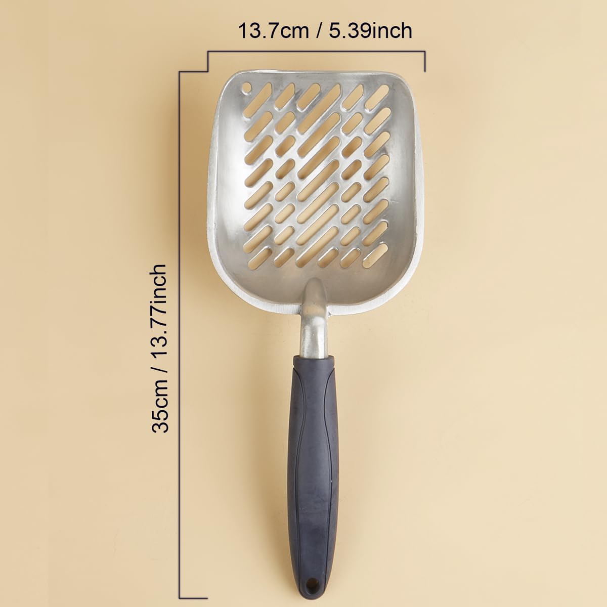 Chi-Buy Navy Blue Metal Cat Litter Scoop Durable Aluminum Screen Cat Litter Shovel Kitten Poop Scooper