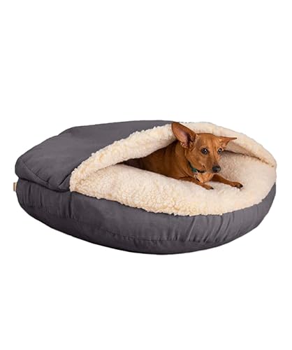 Snoozer Classic Poly-Cotton Cozy Cave Pet Bed, Small, Heather Gray