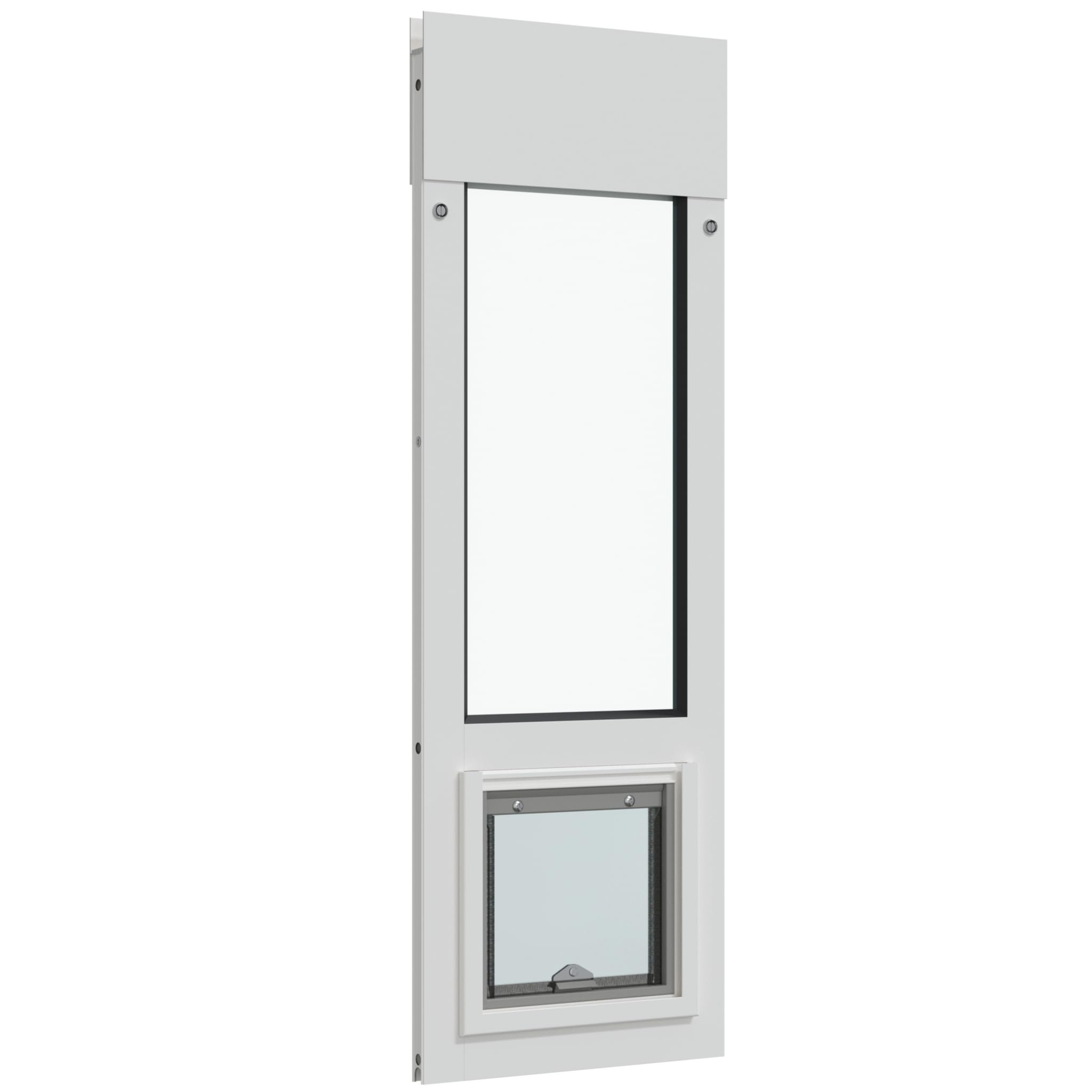 Liberty Cat Door for Horizontal Windows| Cat Door for Aluminum Windows | Sturdy Design for Window Insert | White Frame | 48.5 -